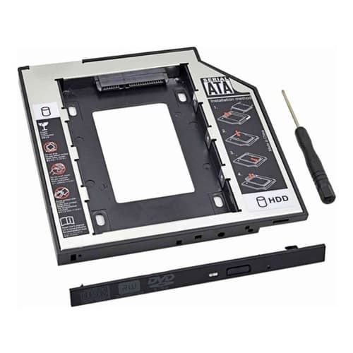 Case Adaptador Caddy 9,5mm Dvd P/segundo Hd Ou Ssd 2.5 Sata
