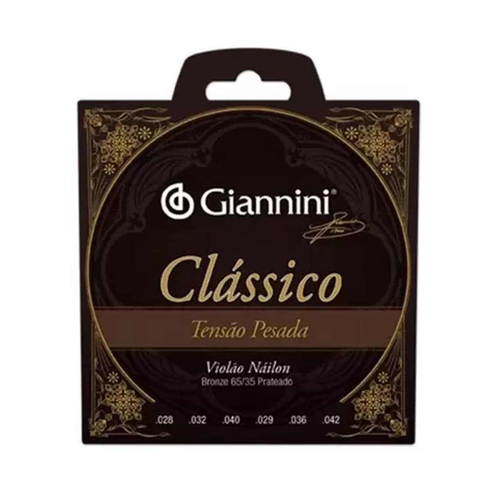 Encordoamento Violão Nylon Cristal Clássico Giannini GENWPA