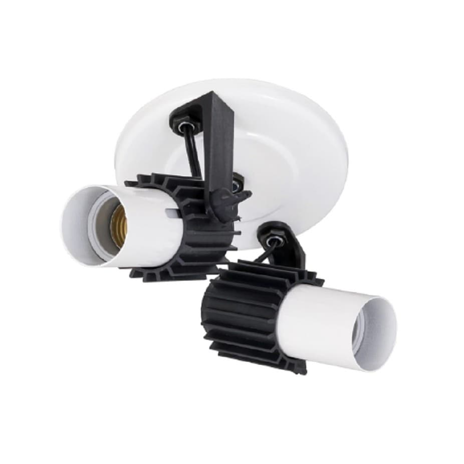 Kit Spot de Teto Preto/Branco Com 2 Lâmpadas Led Econômicas 9W Avant