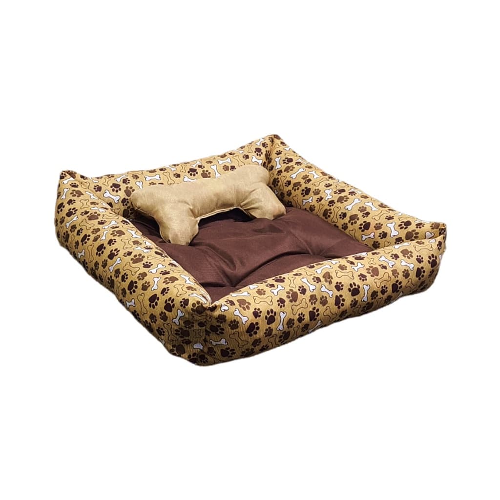 Cama Caminha Quadrada Pet Para Cachorro Tamanho M + Almofada Ossinho de Brinde