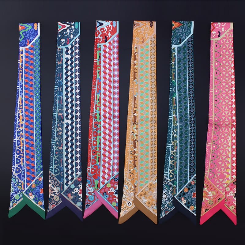 GODD Senhoras Meninas Retro Doce Cetim Hairband Bolsa Alça Fita Cachecol Bandeaus Novo
