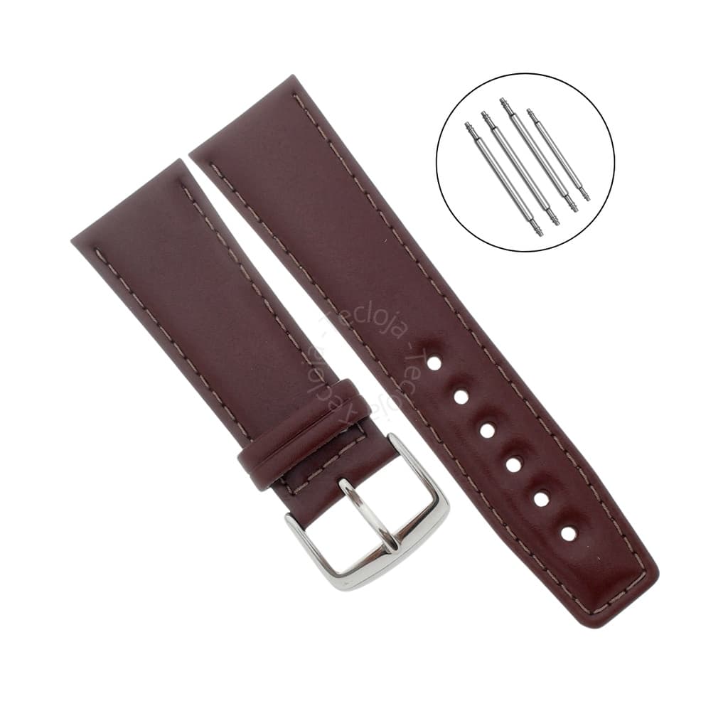 Pulseira Marrom Em Couro Para Relógio De Pulso 22mm, 24mm, 26mm Pulseira De Couro Para Relógio