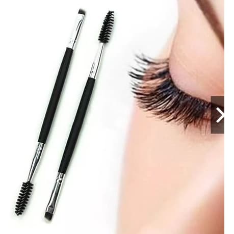 Pincel Chanfrado E Escova Duplo Para Sobrancelha profissional
