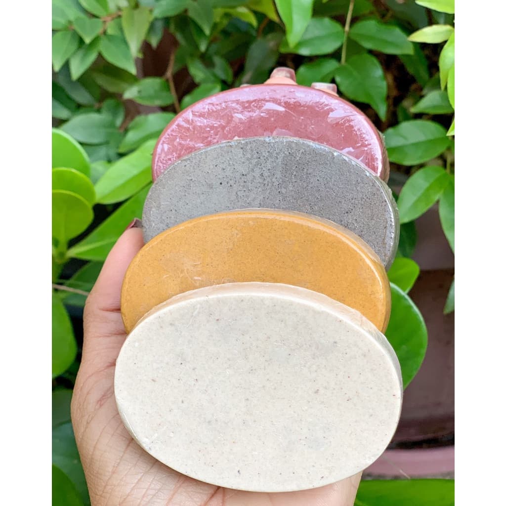 Sabonetes de Argila c/ Ácido Hialurônico e Rosa Mosqueta |Natural e Vegano| Sem Lauril e Corantes | ENVIO IMEDIATO