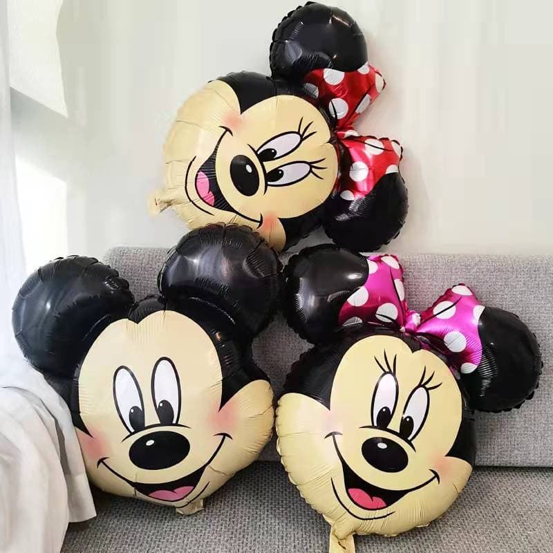 1pcs Grandes Mickey Minnie Mouse Cabeça Balões Folha Brinquedos Do Bebê Balão De Aniversário Decoração Partido