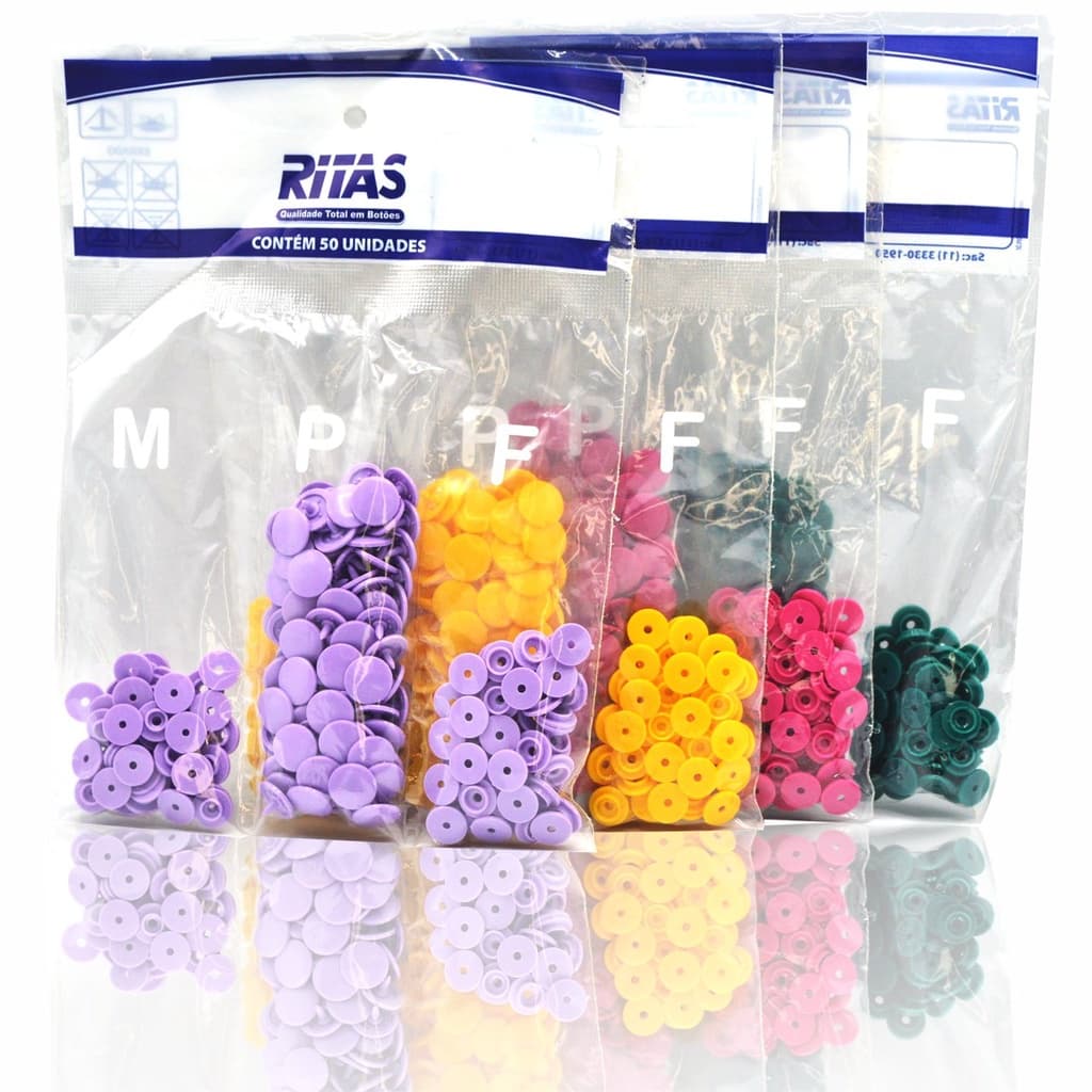 Botão De Pressão Ritas 12mm Pct C/50 Und