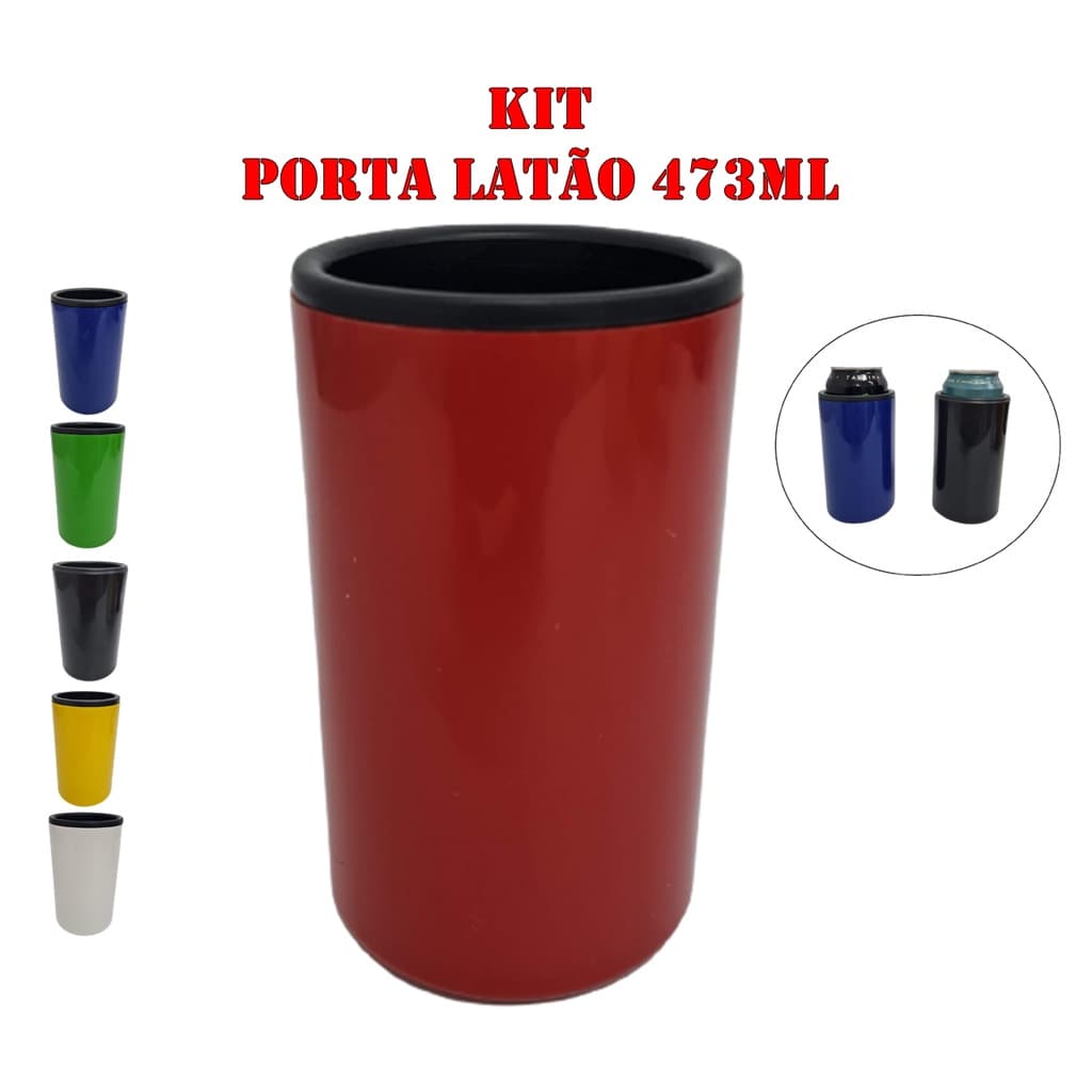 Kit 3 PORTA LATÃO CERVEJA TÉRMICO 473ML COOLER CERVEJA LATÃO