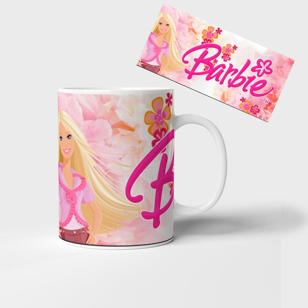 CANECA DE POLÍMERO INFANTIL  DA BARBIE (CANECA ANT QUEDA)