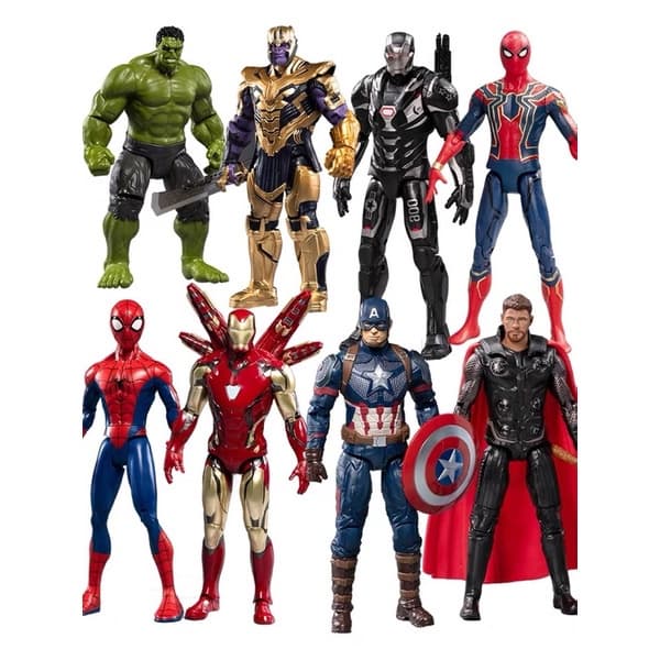 Bonecos Vingadores Heróis Aventureiros Articulados - Homem Aranha | Hulk | Super Homem | Batman | Capitão | Entre outros