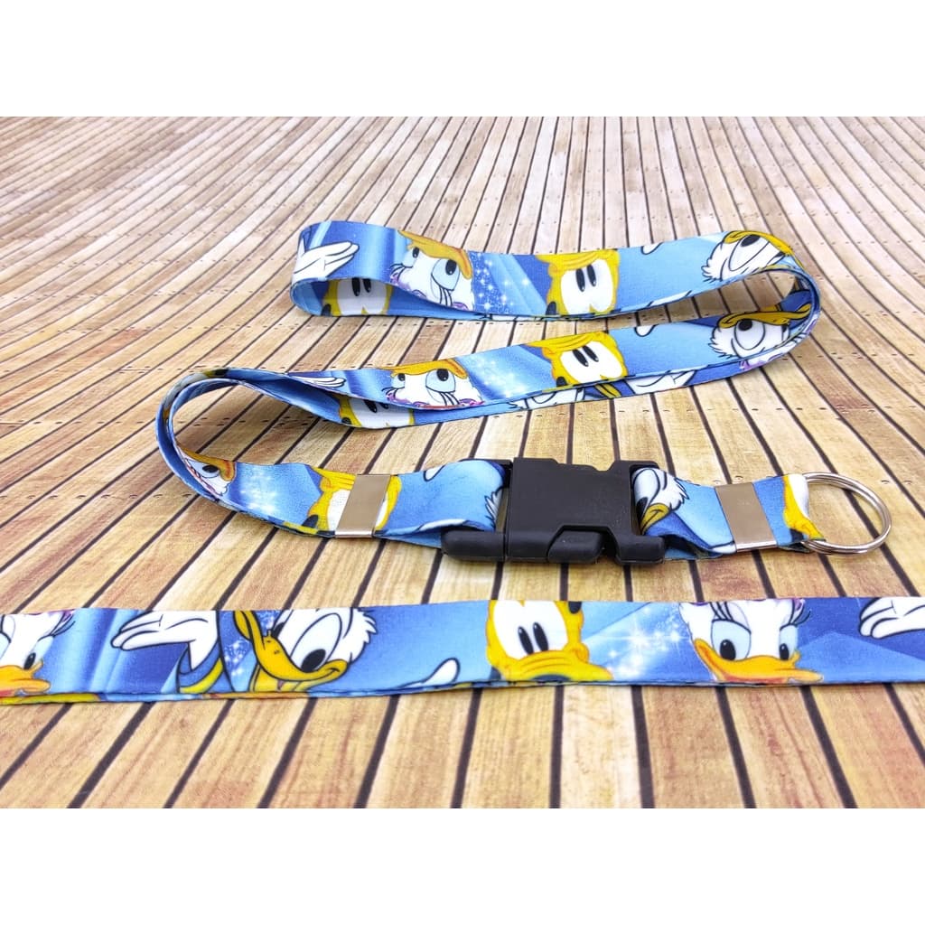 Cordão para pescoço PATO DONALD chaveiro Tirante com engate rápido para moto, chaveiro chupeta caneca ou crachá