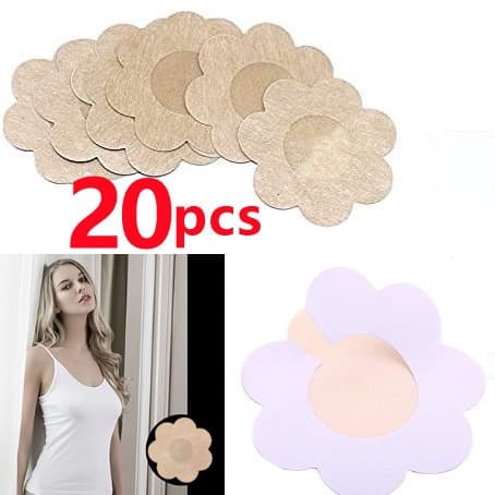 20pcs Pétalas Descartáveis tampa peito mamilo adesivo Tipo flor de ameixa