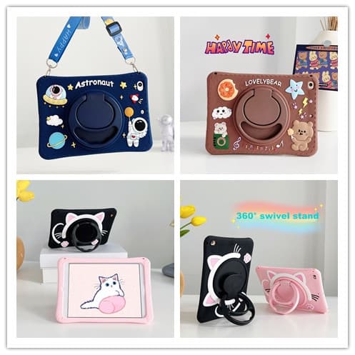 Capa Para Samsung Tab A7 Lite 8,7 Polegadas 2021 T220 T225 A 8,0 2019 T290 T295 A9 8,7 X110 2023 A9 + A9 Plus X210 11 A7 10,4 T500 A8 10,5 2022 X200 360 Graus De Rotação De Silicone