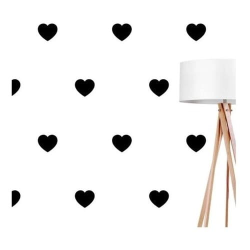 Adesivos De Parede Corações Decorativos 100 Unidades 5cm Quarto Infantil Romântico Decoração