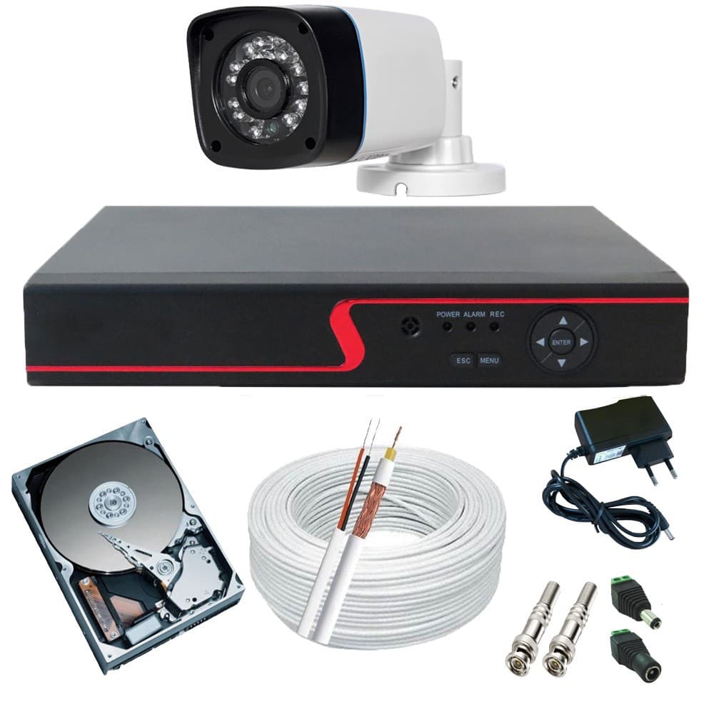 Kit 1 Câmera De Segurança Cftv Imagens em HD Acesso Celular Kit Completo