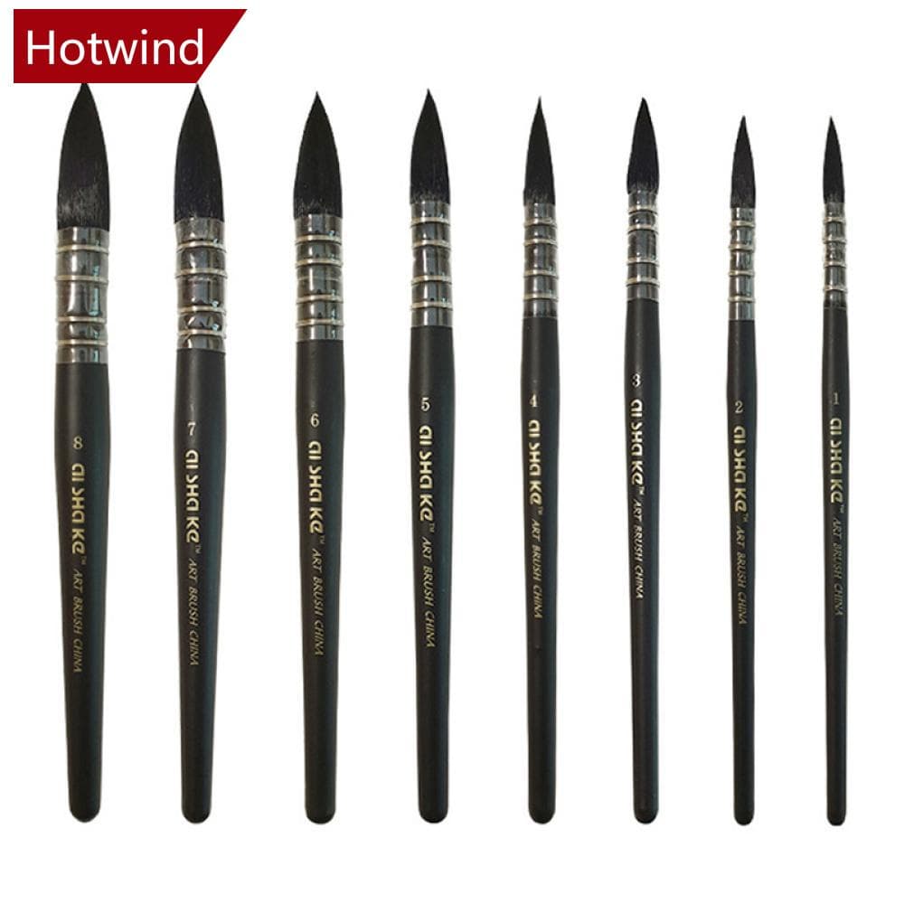 HOTWIND Profissional Aquarela Escova Artista Pincel Guache Pintura A Óleo Arte Pincéis Desenho Suprimentos C3U6