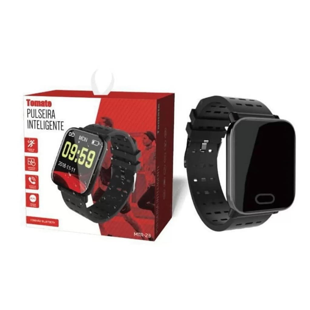 puseira inteligente tomate smartwatch MTR-23 Multifuncional