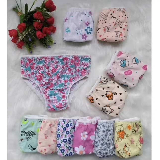 Kit Calcinha Infantil Algodão 6Peças Melhor Preço Roupa de Menina