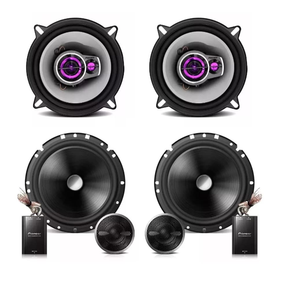 Kit 2 Vias Pioneer 6 + Falante 5 Pol Gol Saveiro G3 G4 G5 G6 Mais vendido Top Potencia