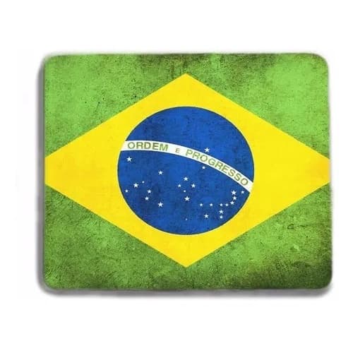 Mouse Pad Bandeira Brasil neoprene Exbom