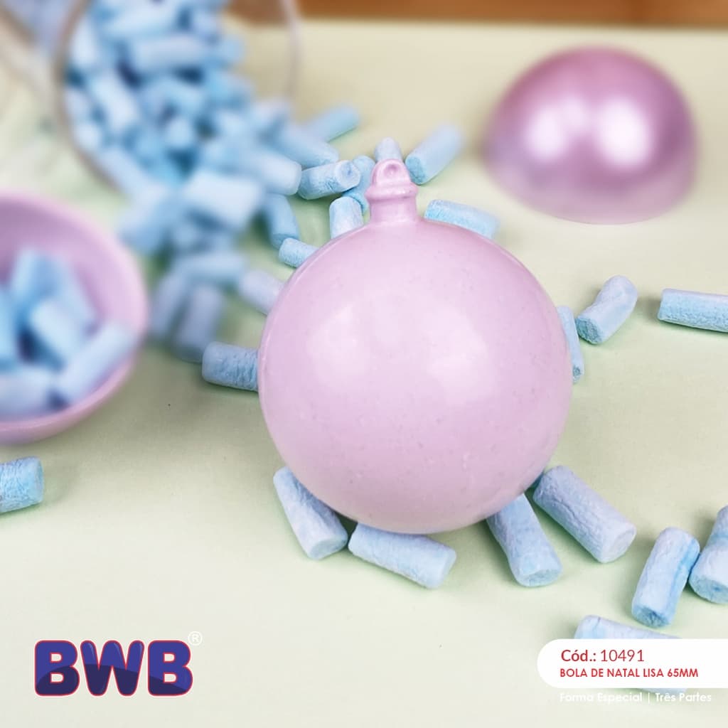 Forma BWB 3 partes: BOLA DE NATAL LISA 65MM - REF: 10491