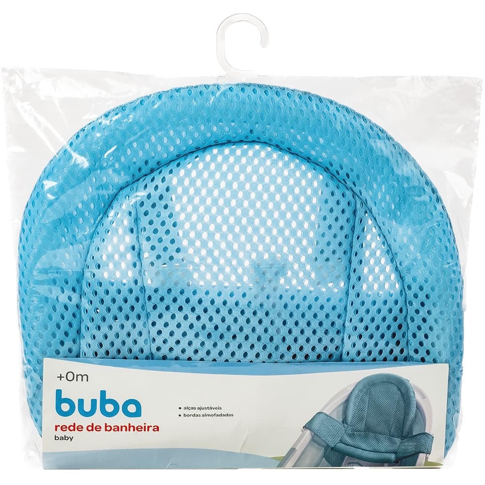Rede Tela De Banheira Infantil Bordas Almofadadas Banho Bebe Azul 12754 Meninos