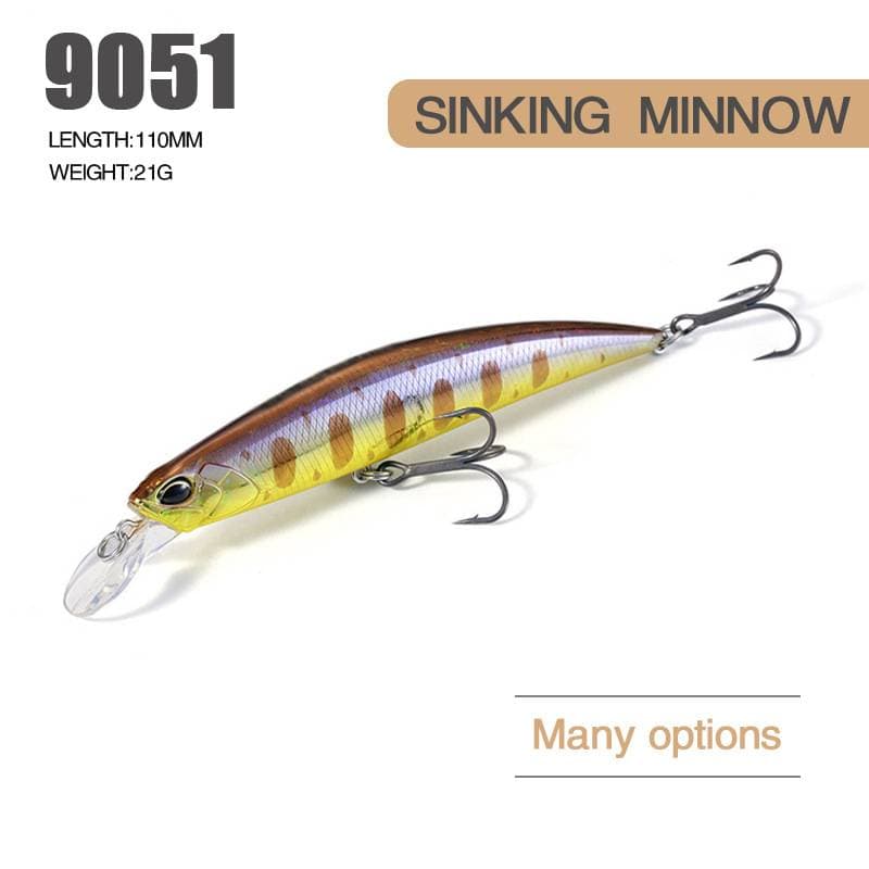 Duoyu Iscas De Pesca Sinking Minnow Isca Japonês Ryuki 21g / 110mm Minnow Isca Hard Bait