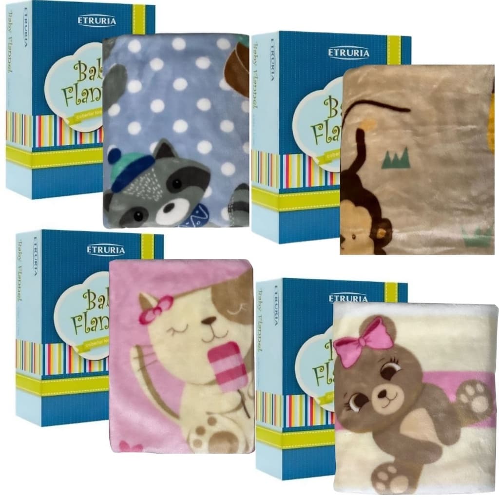 Cobertor Manta Infantil Bebe Flannel Toque De Seda