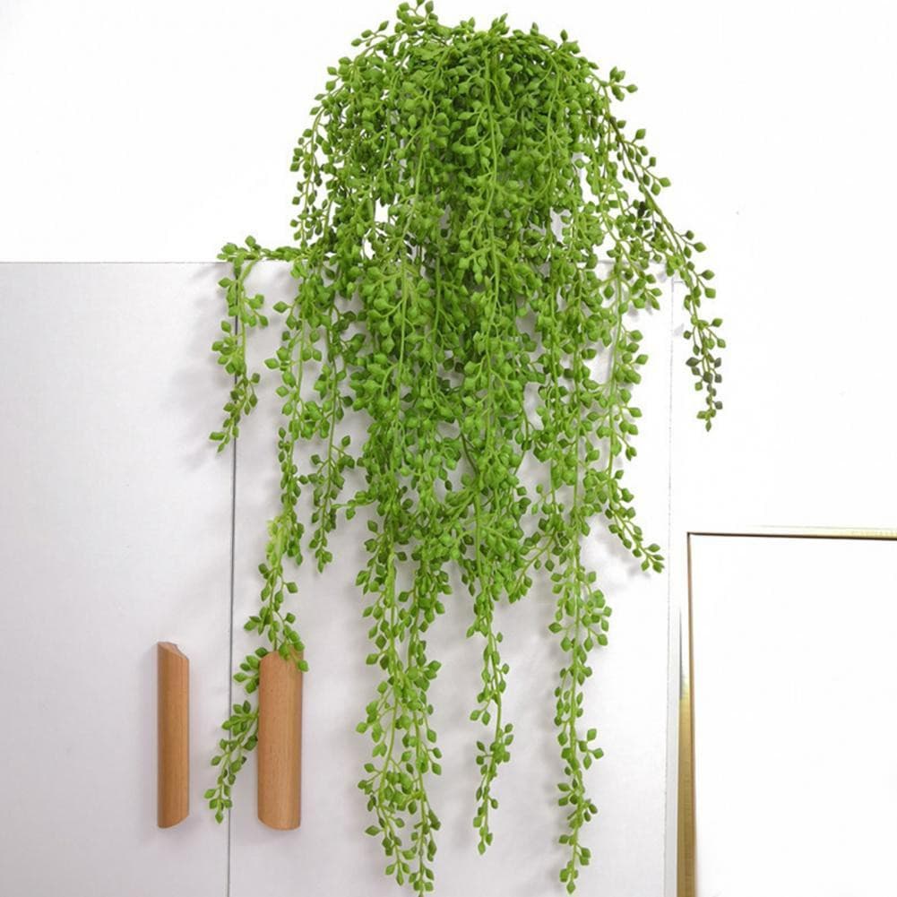 Suculenta Pendente Artificial Com 5 Ramos 30, 25, 20 cm