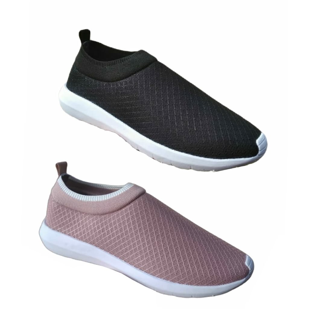 Kit de 02 Pares de Tênis Meia Feminino Academia Caminhada Trabalho