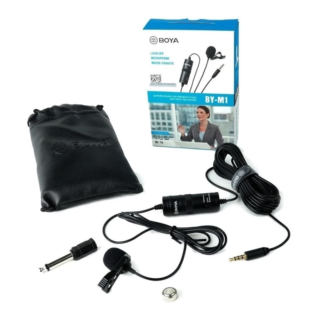 Microfone Ideal Para Gravar Vídeos do Tik Tok, Instagram e Youtube Microfone de Lapela Boya By M1