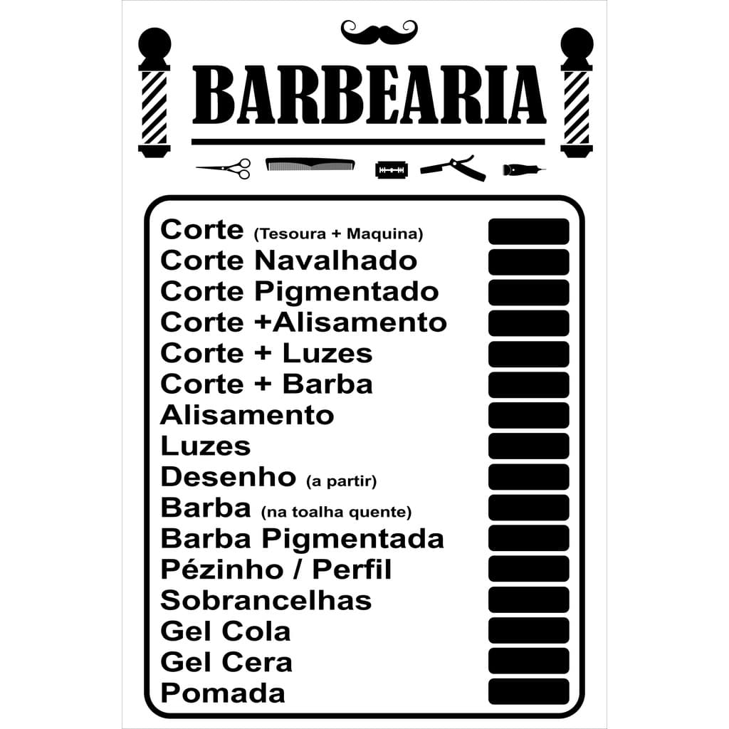 Barbearia Barbershop Banner Preços Cortes