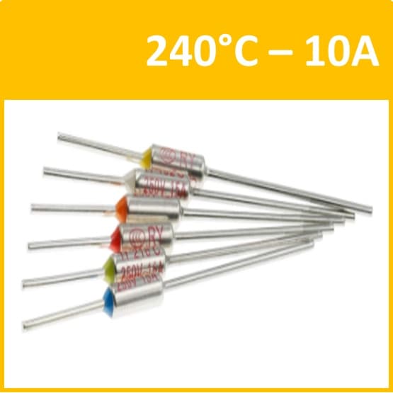 1 Fusivel Termico 10A 240° 240C 240g 240°C 240 Graus 250V Panela Eletrica Arroz Ferro Passar