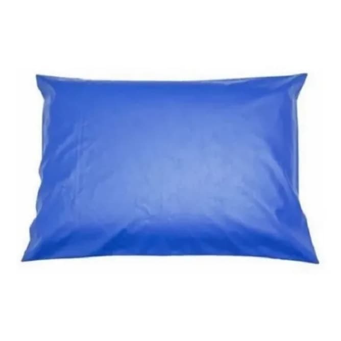 Kit 2 Capas De Travesseiro Impermeável Antialérgica C/ Velcro Proteção Total Anti Ácaro Silenciosa Azul 70x50 Fronha