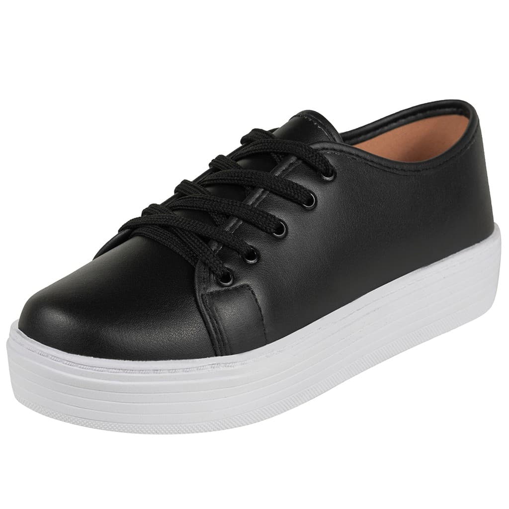 Tênis Casual Via Mariza Comforto Básico Preto