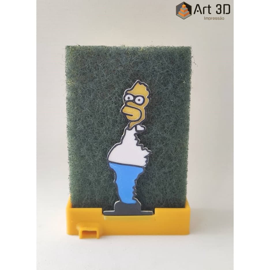 Suporte Decorativo Homer Simpson Bucha Decoração Cozinha