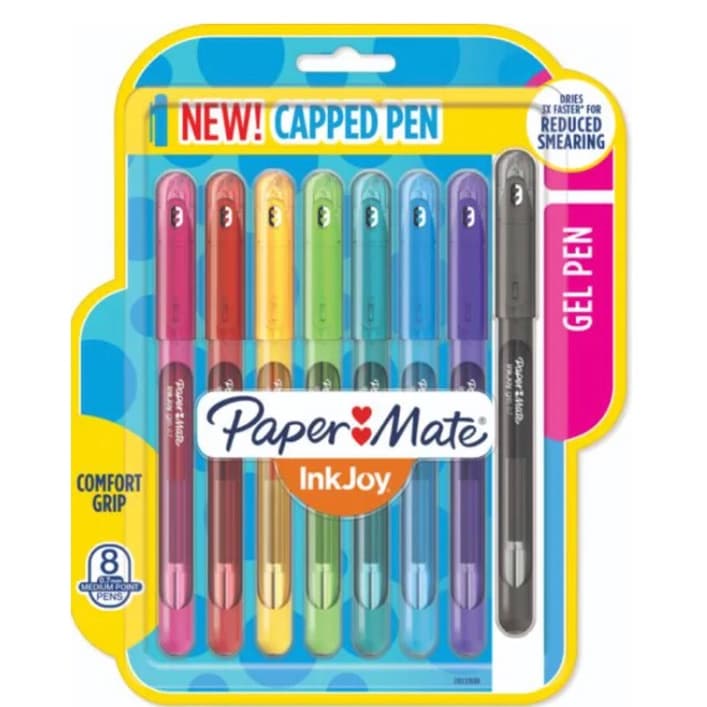 Blister com 8 canetas em gel Papermate