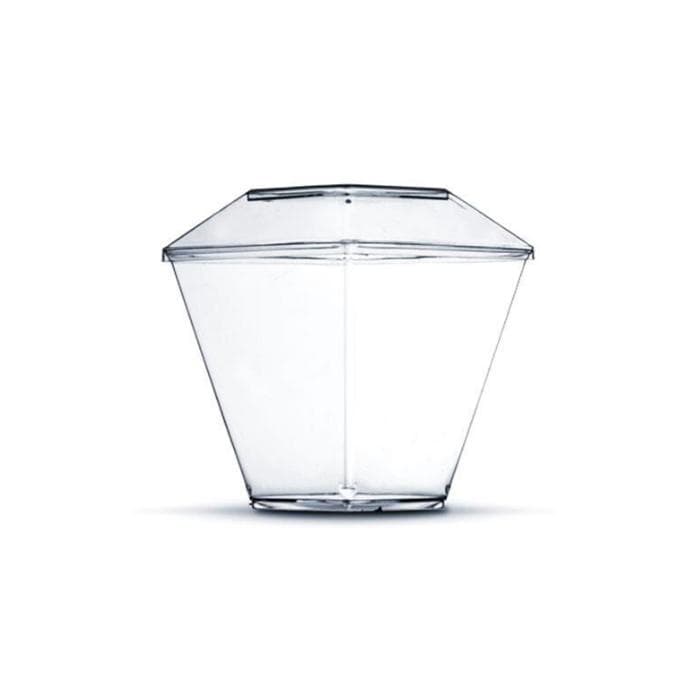 Copo Acrílico com Tampa Transparente 100 Ml 10 U Plastilânia