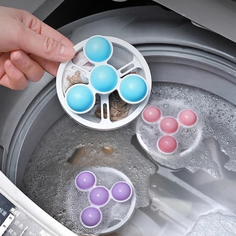 Saco De Malha De Limpeza De Filtro De Cabelo Para Máquina De Lavar/Bolsa Removedora Fiapos De Pêlos De Animais De Estima