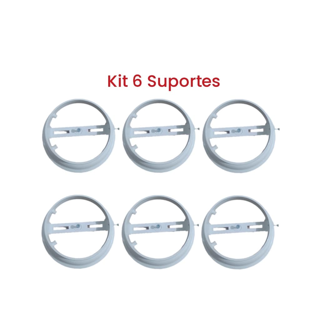 Kit 6 Plafonier Para Luminária Boca 10 Suporte de Luminária Globo Bola/ Pêra/ Escada