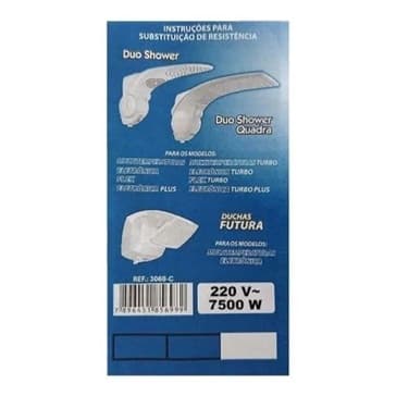 Resistencia Ducha Duo shower/futura 220V/7500W (3060-C) Lorenzetti