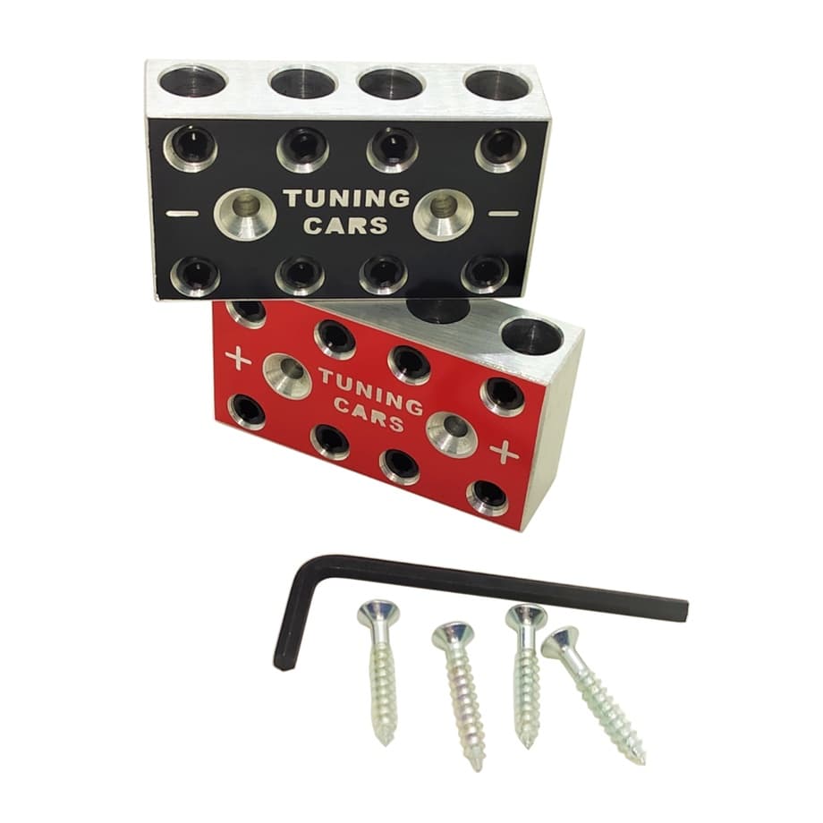 Par Barramento Bloco Distribuidor de Energia Bateria 4X4 - 8 Vias Fixa Até 70mm²