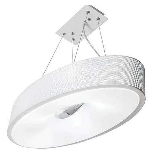 Lustre Pendente Paflon Branco Startec Drum Design Moderno para Sala Quarto e Ambientes Decorativos