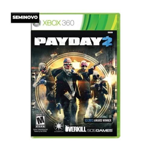 Jogo Pay Day 2 Xbox 360 Mídia Física Original (Seminovo)