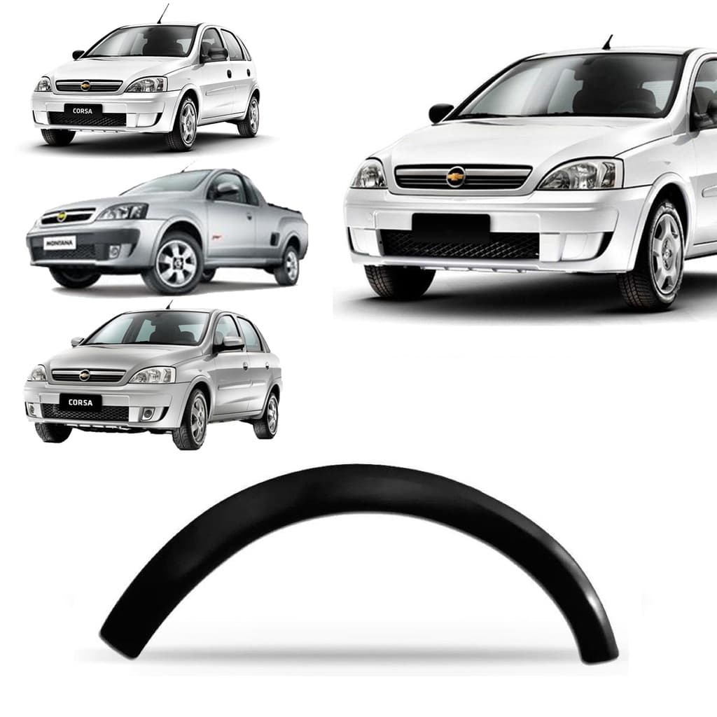 Moldura do Paralama Dianteiro Esquerdo Corsa Montana 2003 2004 2005 2006 2007 2008 2009 2010 2011 2012 Joy Maxx Premium