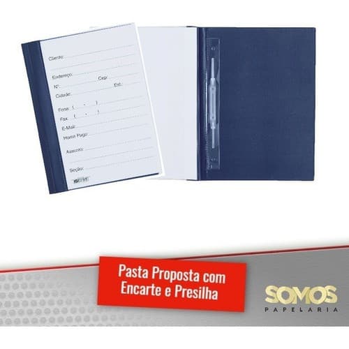 Pasta Orçamento C/ Presilha Plástica E Impresso