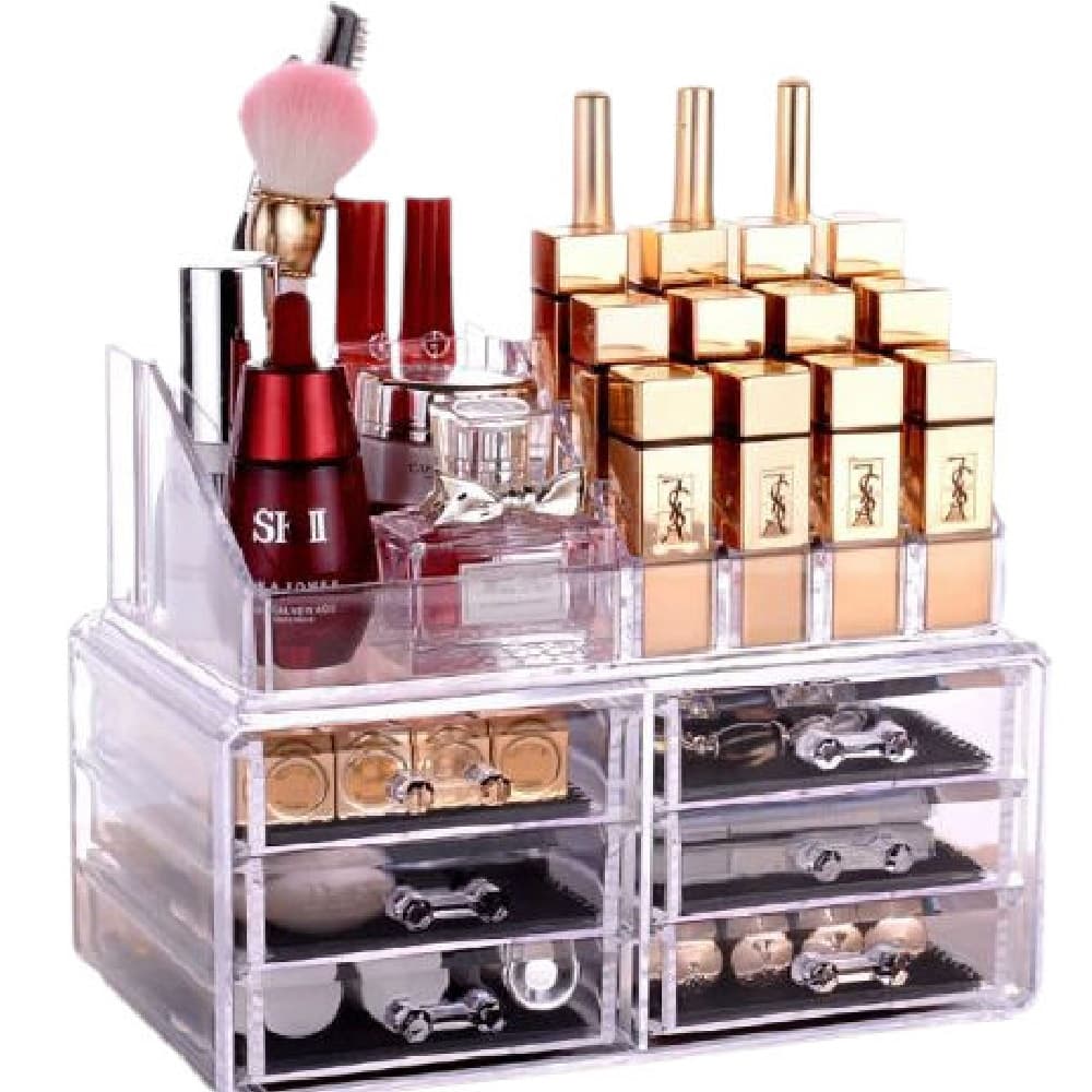 Organizador em Acrílico Porta Maquiagem Kit com 6 Gavetas