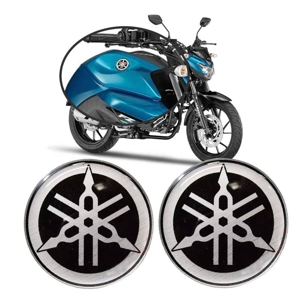 Par Adesivo Emblemas Tanque Fazer 250 Xj6 Lander Xtz - 50mm