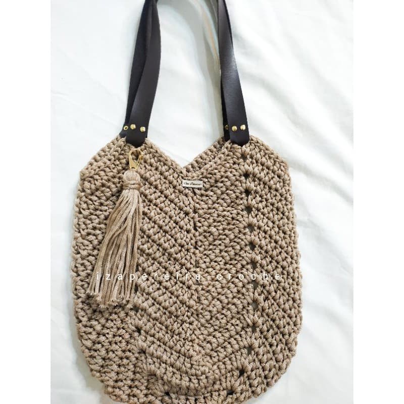 Bolsa de Crochê Grande Fio Nautico