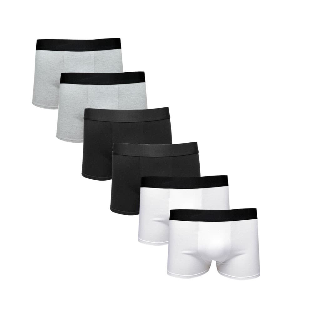Cueca Infantil Masculina Boxer Kit 6 Peças Algodão Premium Menino Confortável Tam 01 à 10 anos