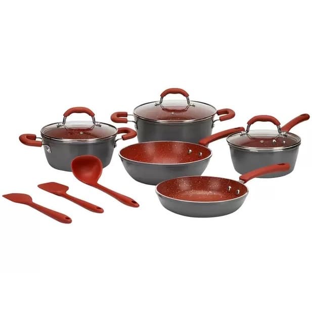 Jogo de Panelas Brinox Cerâmico 8 Peças Indução Antiaderente Original Tampa de Vidro Ceramic Life